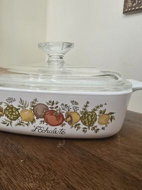 Corning Ware Spice Of Life L’Echalote A-1-B Casserole Dish w/ Pyrex Lid 1 Quart